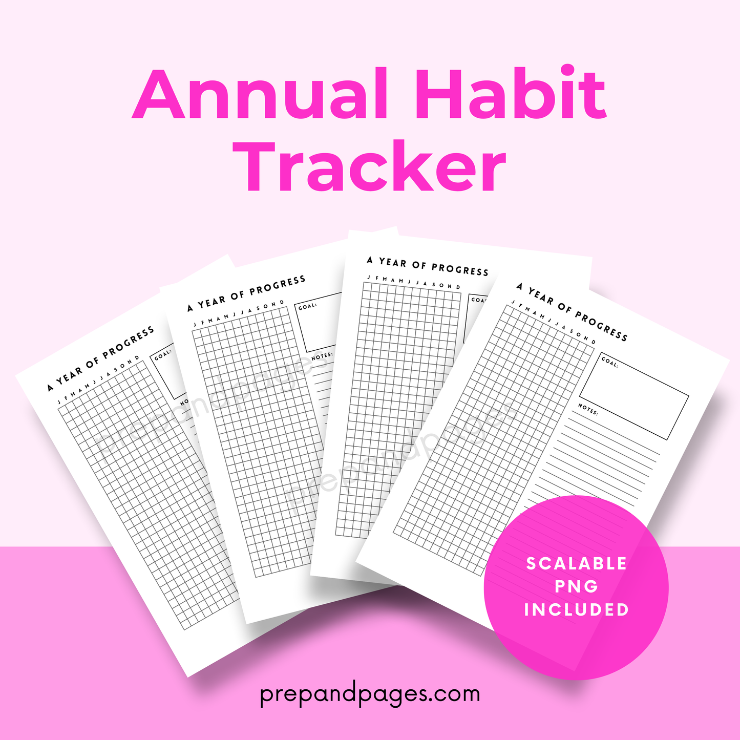 Annual Habit Tracker Printable